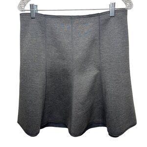 Ann Taylor Gray Mini Skirt Womens 10 Flare Skater Work Casual Stretch